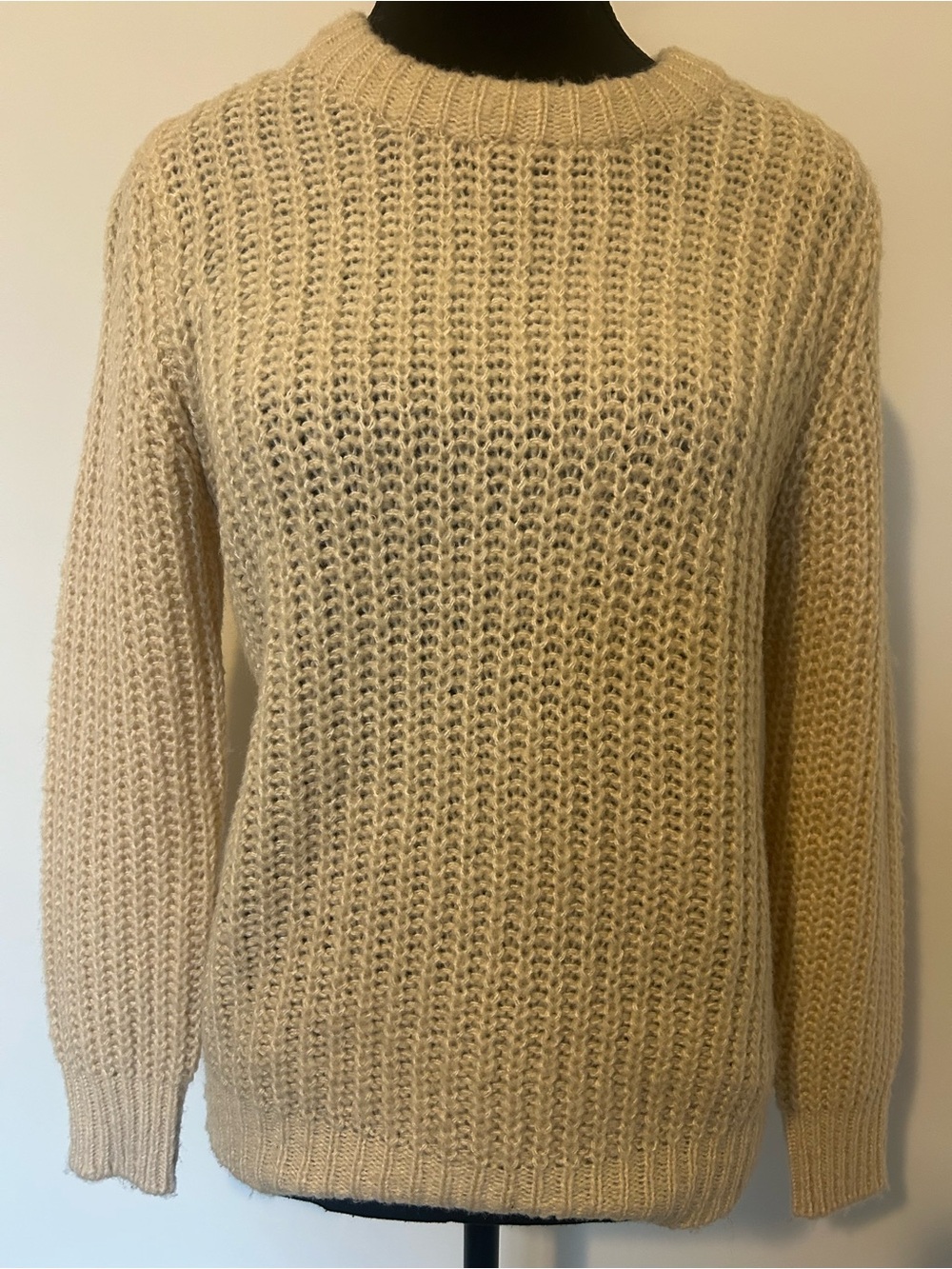 Saint Tropez West Cream Crewneck Knit Sweater
